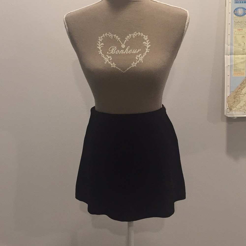 BLACK SUADE PACSUN SKIRT